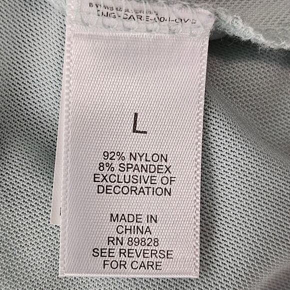 LOGO LAYERS WOMEN’S LIGHT BLUE LONG SLEEVE LACE COLLAR BLOUSE – SIZE LARGE - Picture 6 of 10